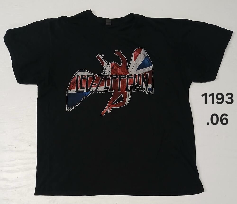 Bay Island (XL) Black Led Zeppelin Short Sleeve Crew Neck T